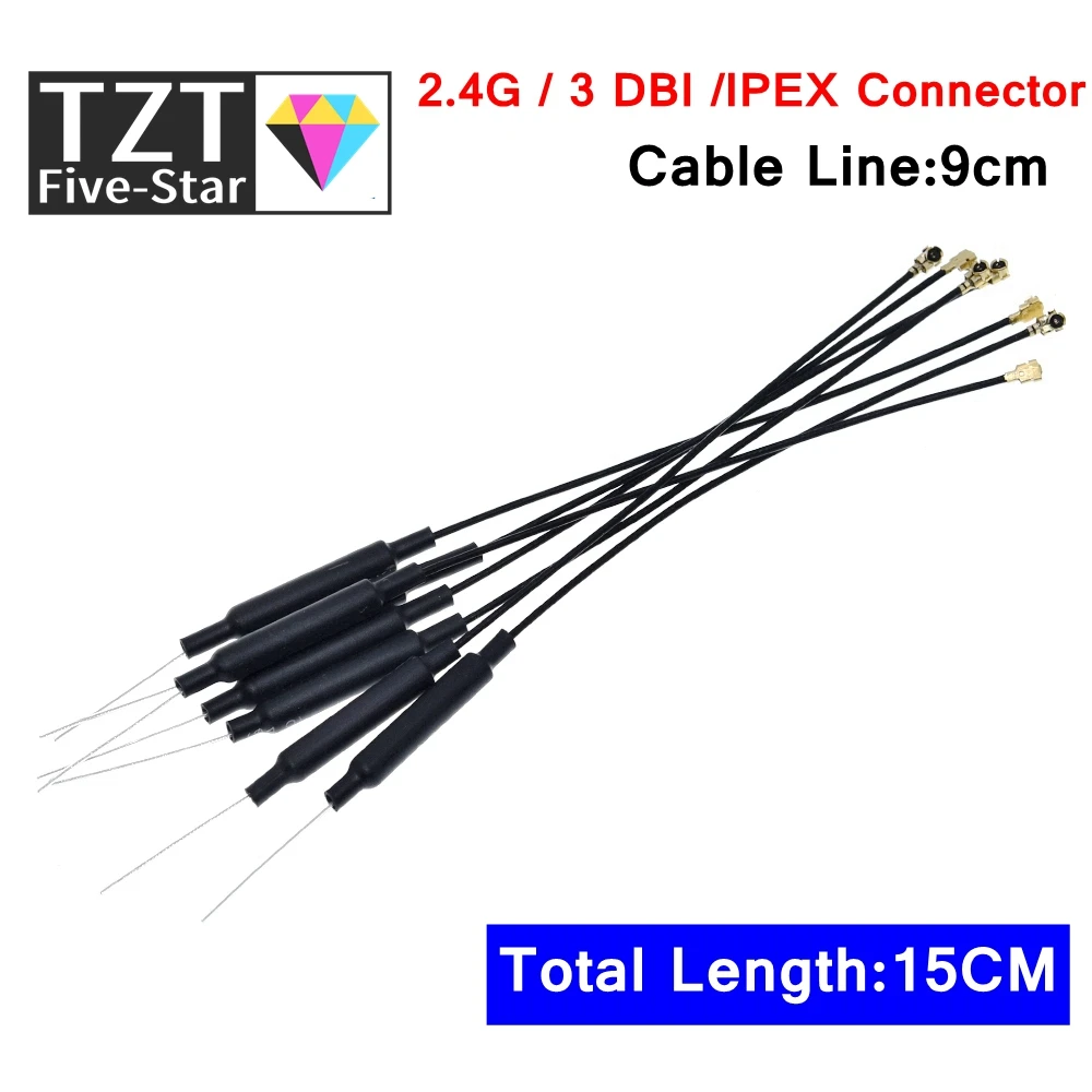 10 шт./партия, антенна Wi-Fi 2,4 ГГц 3dbi Ufl IPX