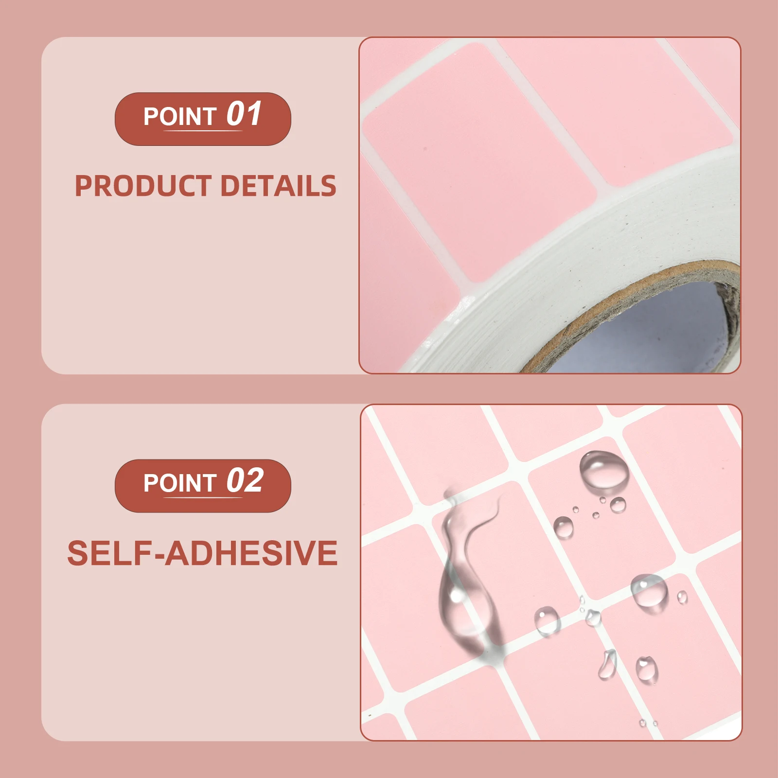 

Label Stickers Coated Paper Permanent Adhesive Rectangular Stickers for Files Folders Documents Bins Boxes Shipping Address