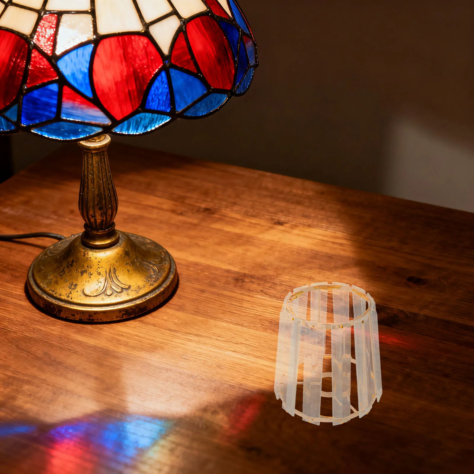 小さなクリスタルガラスランプシェード交換用-e14-ゴールド装飾クリップオンライトカバー電球ガード壁取り付け用燭台リビングルーム寝室