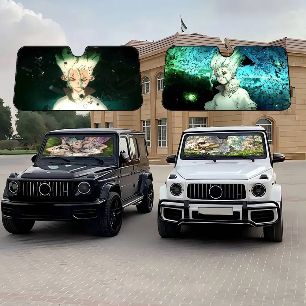 

D-Dr. Stone Car Windshield Sunshade Cover Foldable Automotive Sun Shade Visor Window Uv Reflector Cars Keep Car Cool