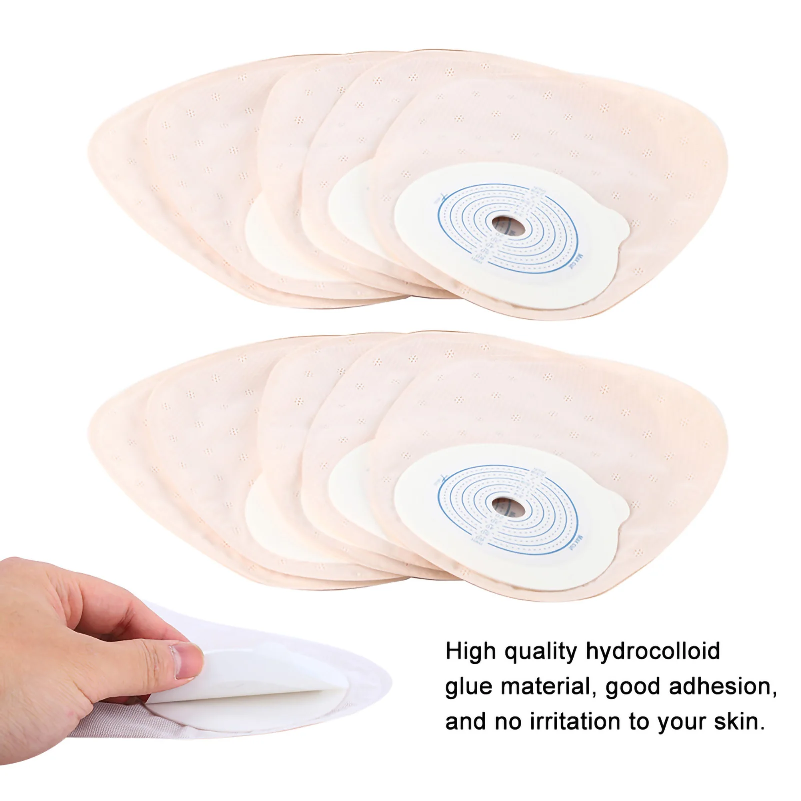 10pcs pack One piece System Ostomy Bag Drainable Pouch Colostomy Bag Ostomy Supplies Colostomy Pouch Ostomy Supplies