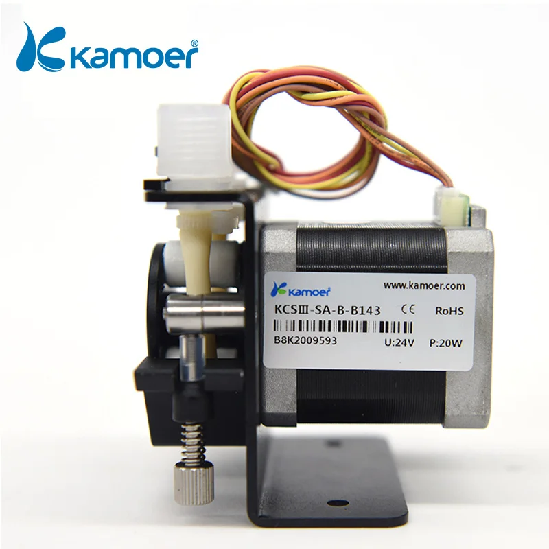 Kamoer KCS3 Threaded Joint Stepper Motor Peristaltic Pump 24V Electric Water Pump(S/BPT Tube) 300ml/min Max Flow Rate