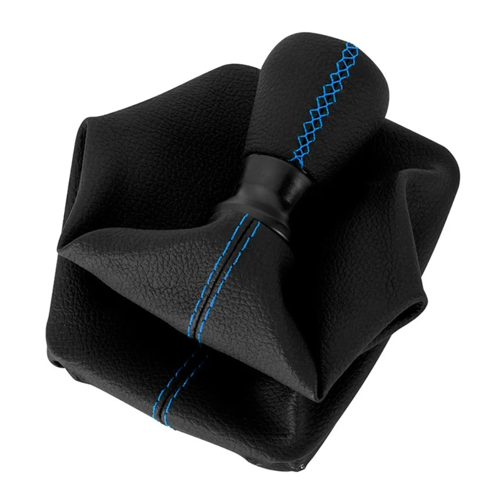 Manual Transmission 5 Speed Leather Gear Shift Knob Gaiter Boot Cover Shifter Handle for Peugeot 206 406 Car Accessories