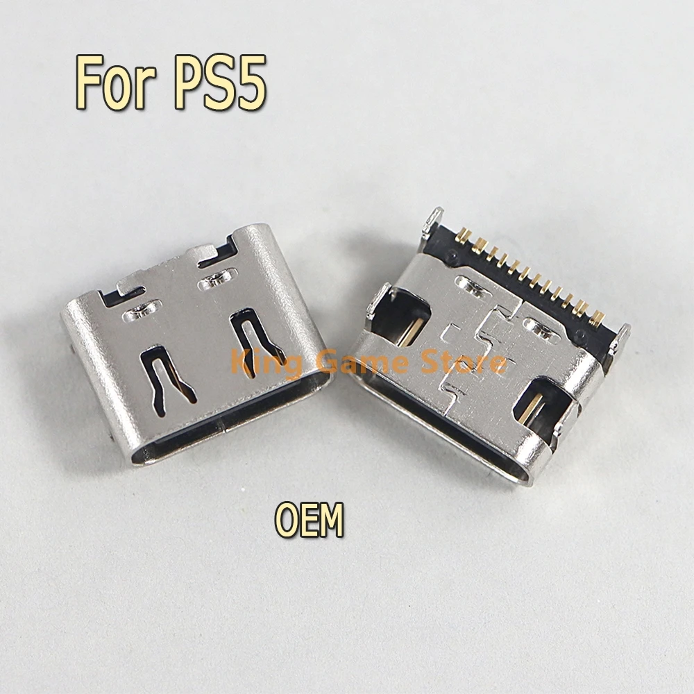 Conector de alimentación Micro USB tipo C, enchufe de cargador para controlador PS5 para controlador inalámbrico PlayStation 5, 1 unidad