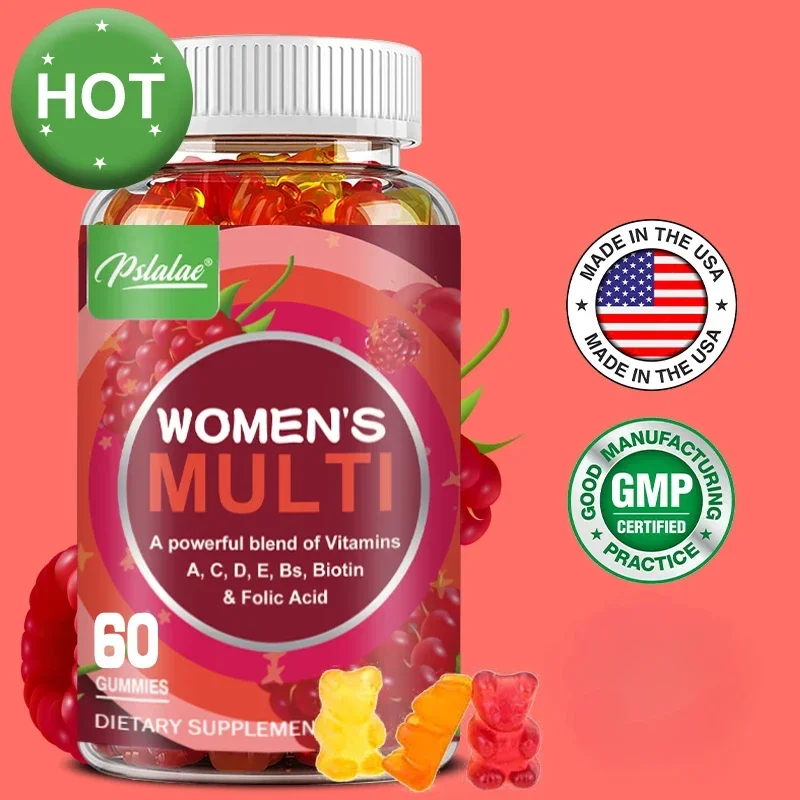 

Women's Multi Vitamin Complex Gummies - Antioxidant Support Promotes Heart, Brain, and Bone Health, Replenishes Energy