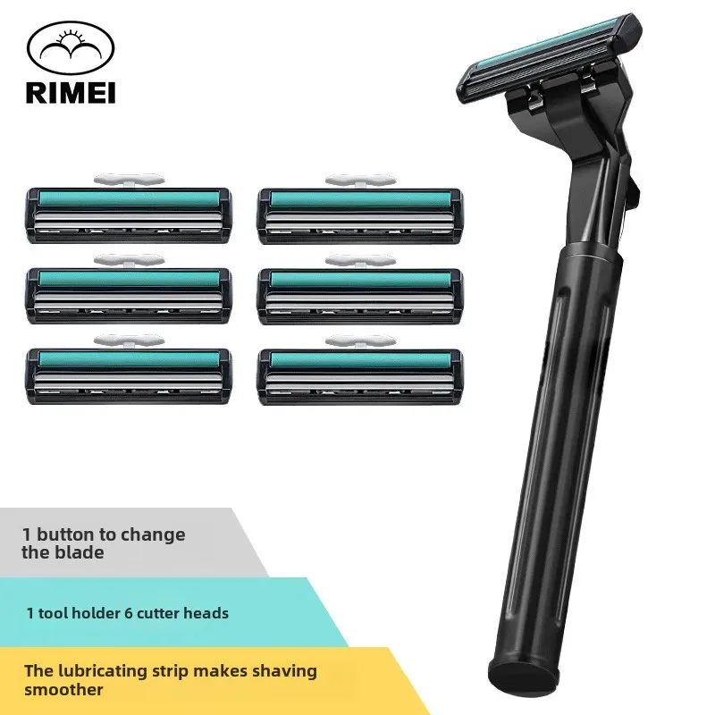 JinDa RiMei H2039 Men's Manual Shaving Razor Stand Double Layer Ultra Wei Shaving Barber Razor For Smooth Clean Shave