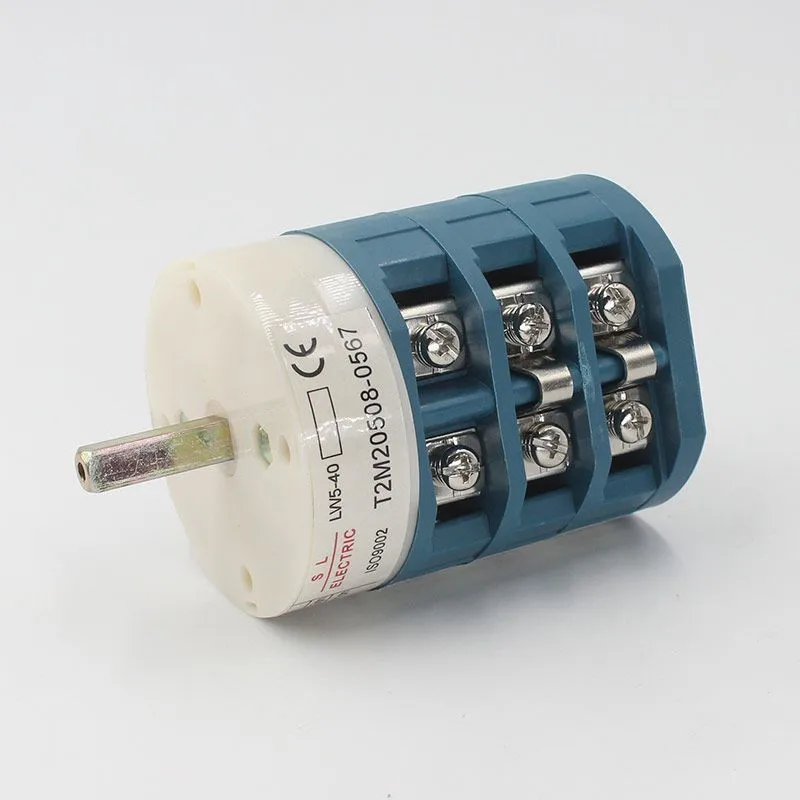 Bagian Mesin Pengubah Pembongkaran Ban Sakelar 40A Terbalik LW5-40A 220-380V Sakelar Reset Motor Maju Mundur