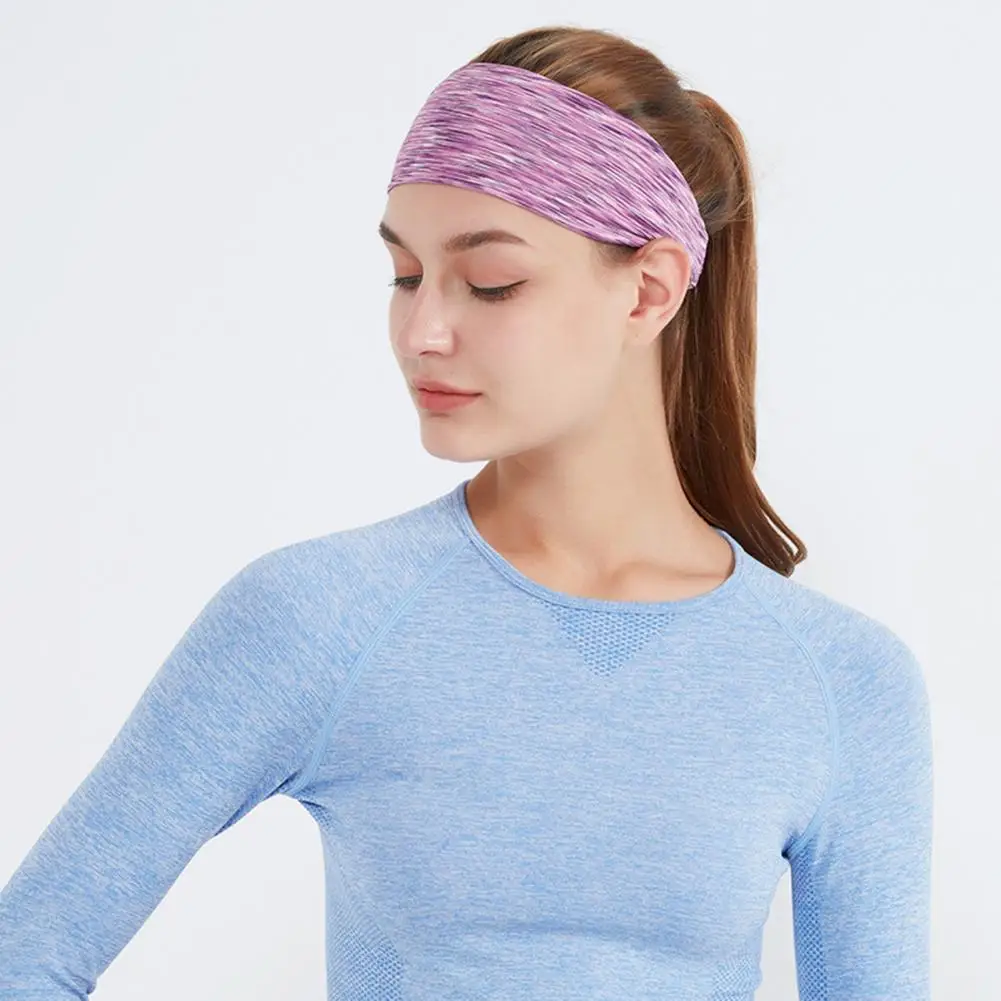 Sport Headband High Elasticity Sweat Absorption Breathable Head Wrap Ice Silk Soft Women Running Hairband For Outdoor 운동형 머리띠