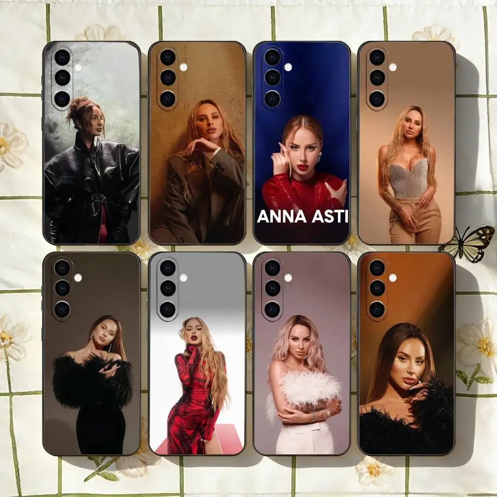 Funda para teléfono Anna Asti S-Singer para Samsung Galaxy A73,A72,A71,A70,A53,A52,A51, otros, funda negra suave