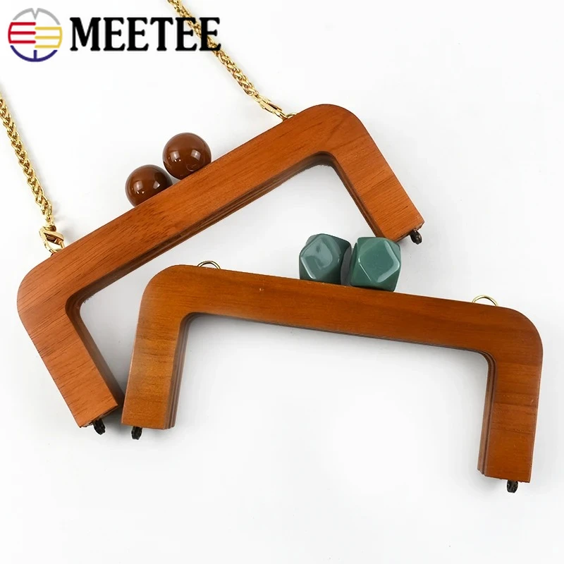 1 قطعة 20*8 سنتيمتر الخشب حقيبة مقبض محفظة الإطار الراتنج رئيس مقابض المحفظة إغلاق بين قوسين قبلة المشبك DIY بها بنفسك أكياس اكسسوارات لحقائب اليد #4