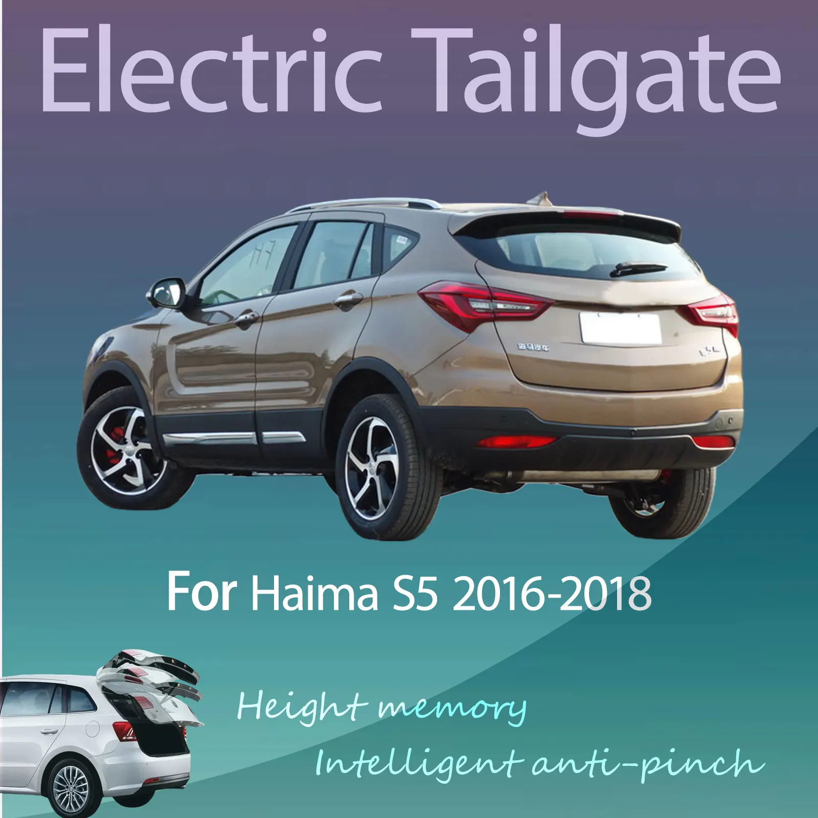 

For Haima S5 2016-2018 Electric Tailgate with Sensor Trunk Anti-pinch Memory Height Intelligent Operation