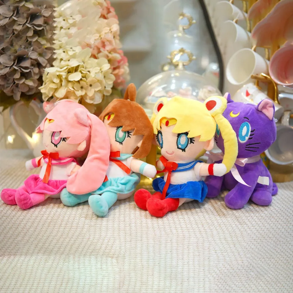 Kawaii Sailord القمر ألعاب من نسيج مخملي القمر القط القمر الأرنب لطيف فتاة القلب شغل أنيمي دمية هدية ديكور غرفة نوم المنزل هدية عيد ميلاد #3