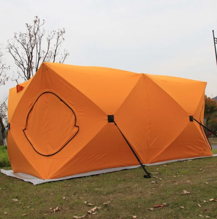 Large 8-person ice fishing tent for winter camping outdoor pop-up waterproof