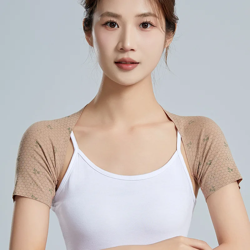 Summer Thin Shoulder Pad Modal Breathable Short-Sleeved Men and Women's Warm Vests Sleeping Warm and Change Physiotherapy