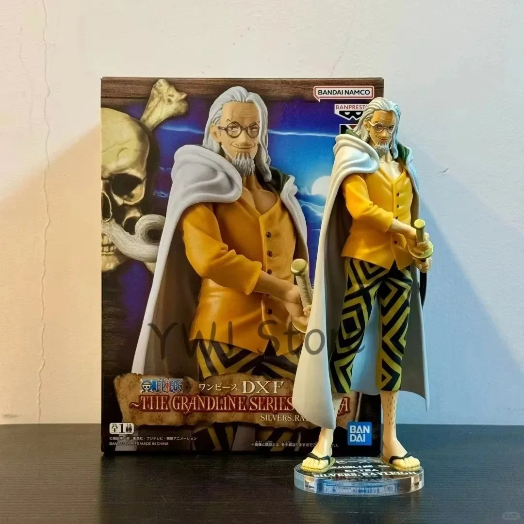 Bandai-Banpresto Anime Model Toys, One Piece, DXF Great Route Series, Silvers Rayleigh, PVC Action Figure, Collecemballages, Original