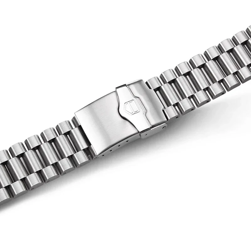 20mm 22mm Stainless Steel Watchband For TAG heuer F1 Watch Strap Flat End Push Button Deployment buckle Men\'s Bracelet