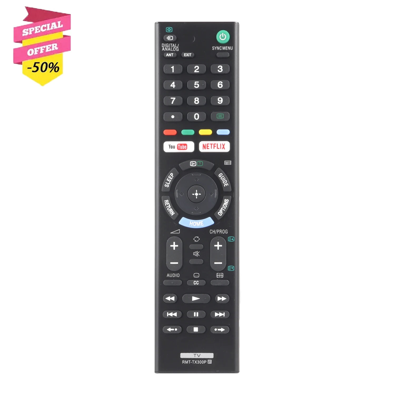 

New RMT-TX300P RMTTX300P Universal Remote Control Compatible With Sony TV Controller RMF-TX200U RMF-TX200B RMF-TX201U RMF-TX300U