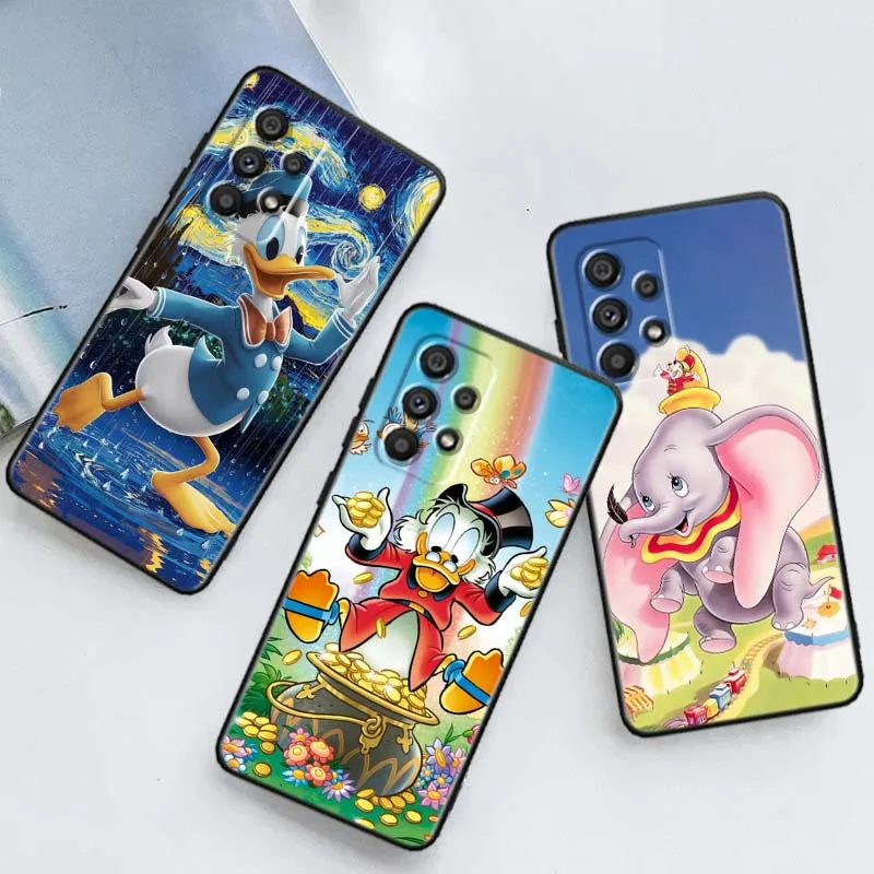 

Donald Duck Dumbo Anime For Samsung A42 A41 A35 A34 A33 A32 A25 A24 A23 A21s A04 A03 Note 20 Ultra 5G Black Phone Case