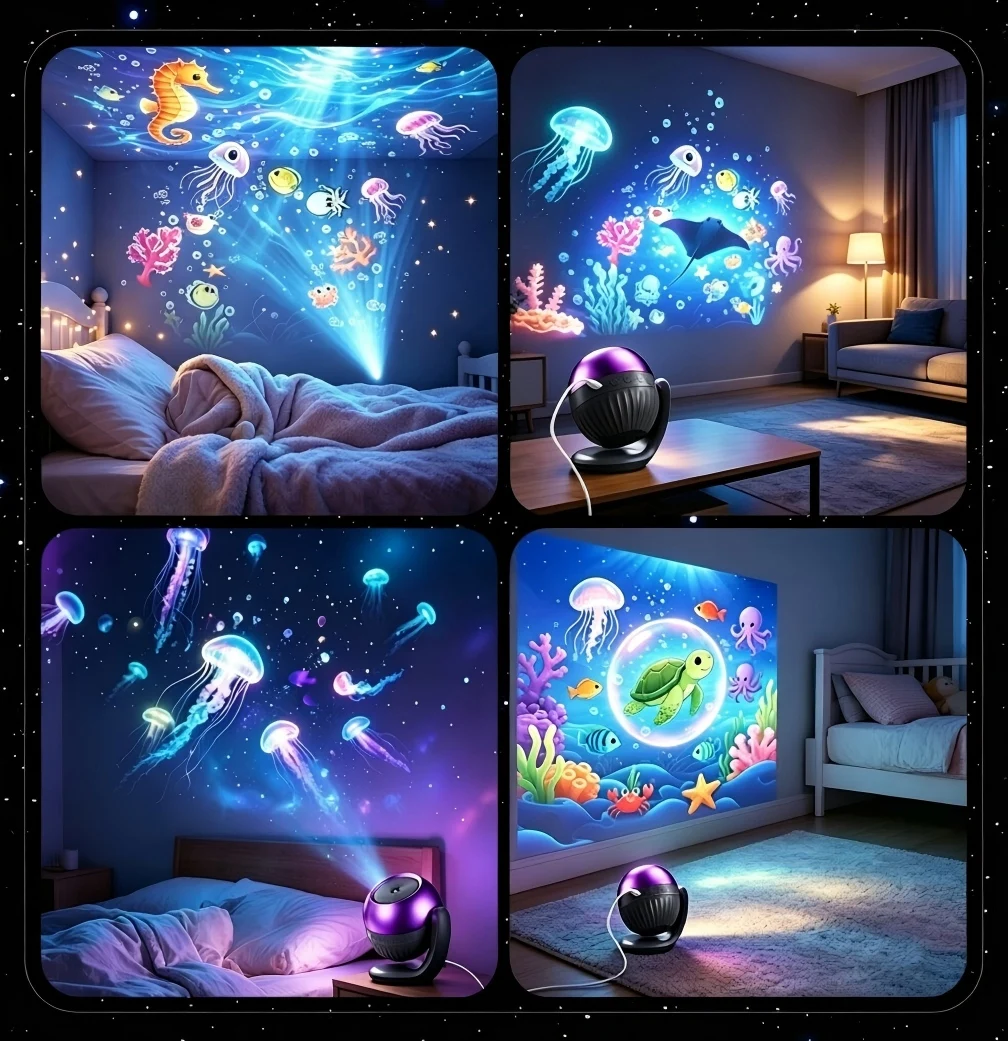 24-IN-1 LED Night Light Galaxy Projector Starry Sky Ocean Festival Projector Night Lamp For Room Decorative Children Kids Gift