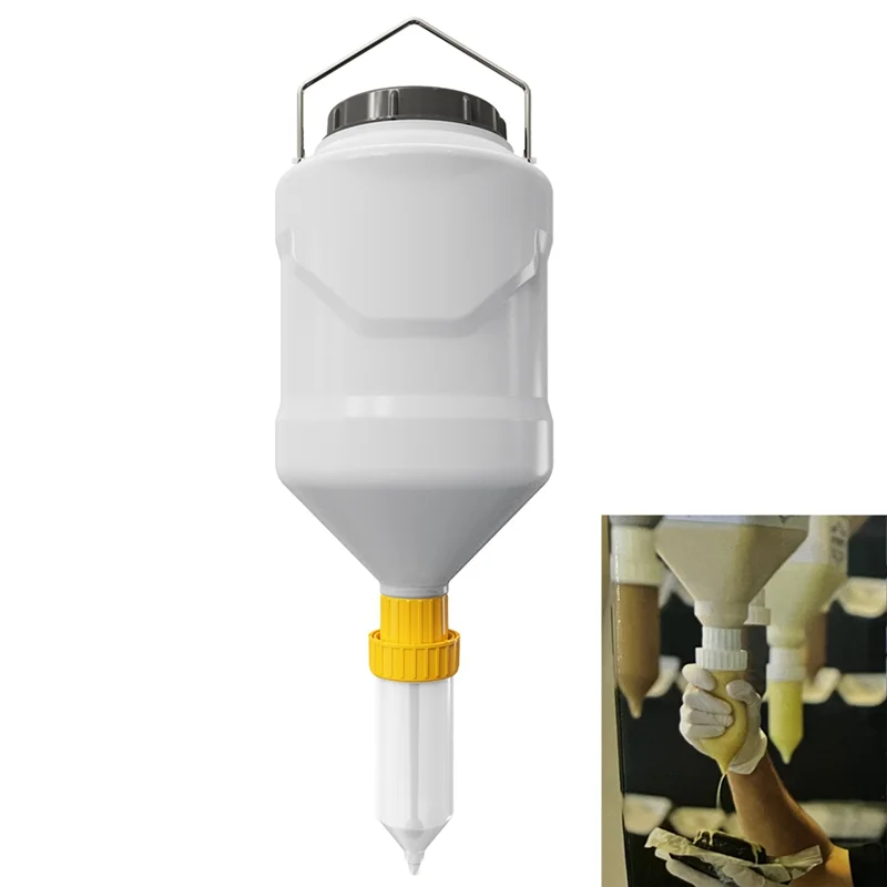 FZFZ 5L 絞り出しボトル 吊り下げ式ソースディスペンサー 大口径ソースボトル ソース絞り出しボトル 吊り下げ式ソースディスペンサー