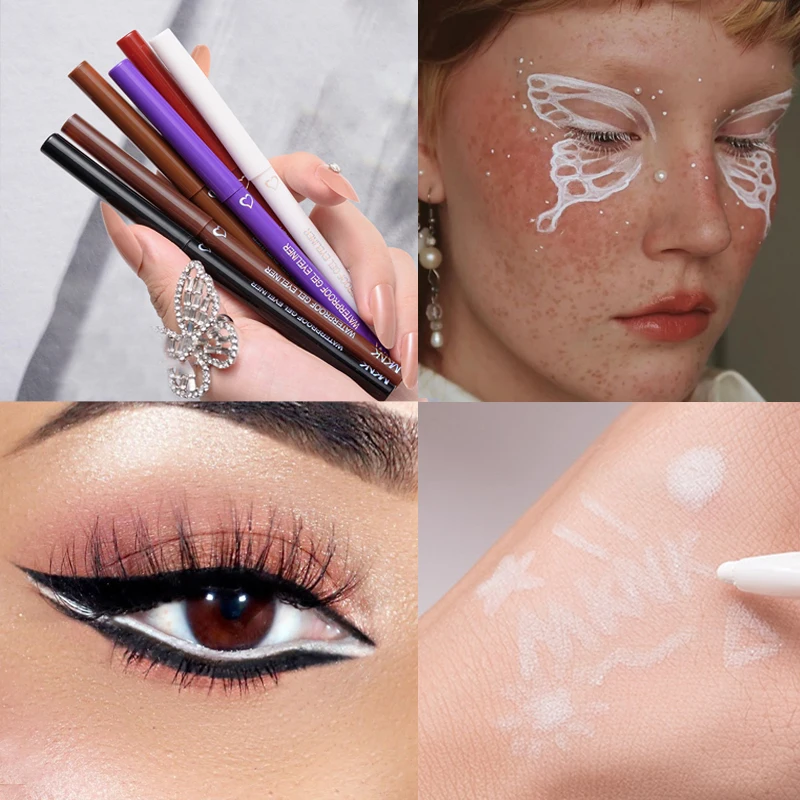 Black Brown Quick-drying Eyeliner Waterproof Liquid Eyeliner Gel Pen Long Lasting Smooth Pencil Not Blooming Eye Makeup Cosmetic 2
