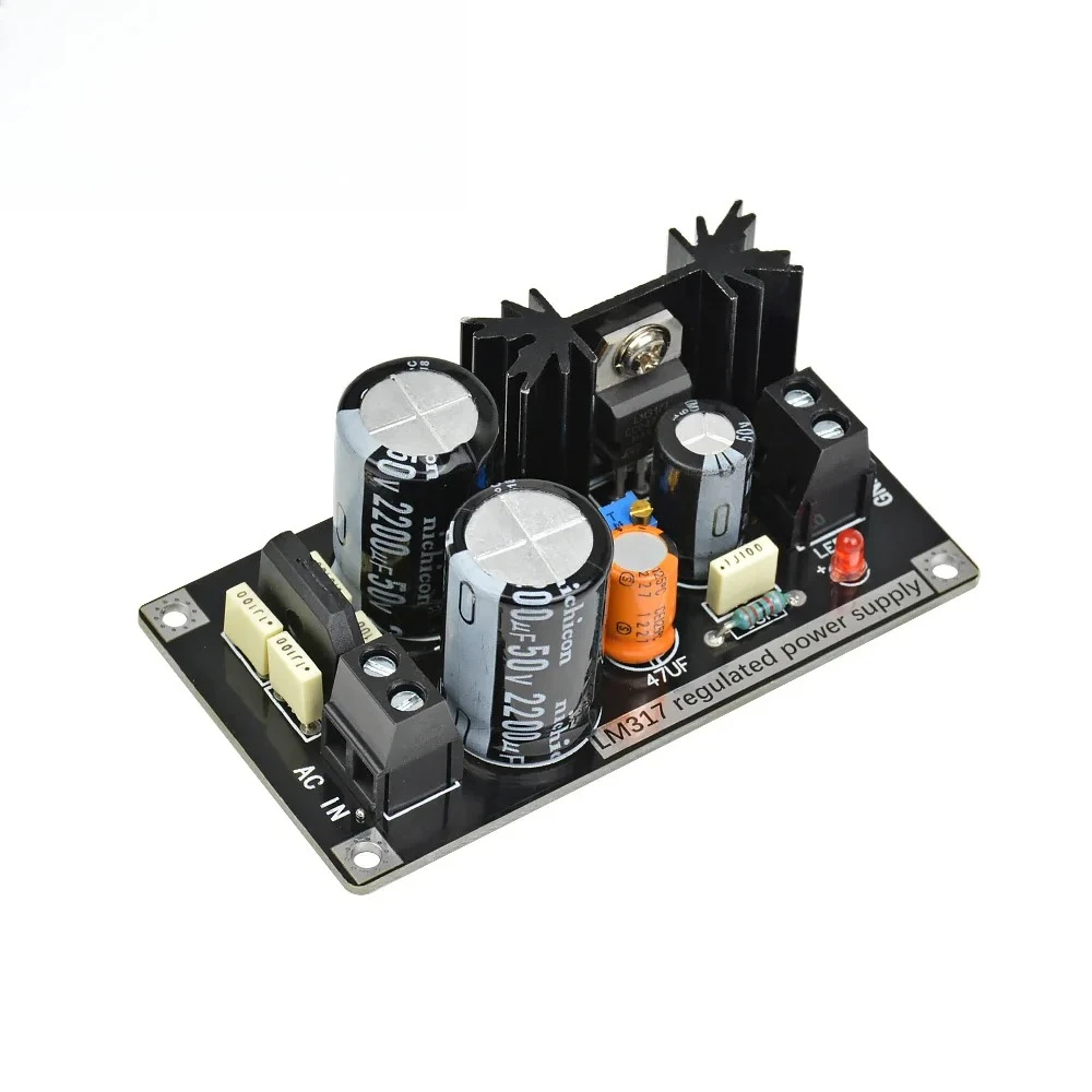 Audio LM317 Adjustable Regulated Power Supply Board AC to DC Adjustable Linear Regulator With Rectifier Filter Board