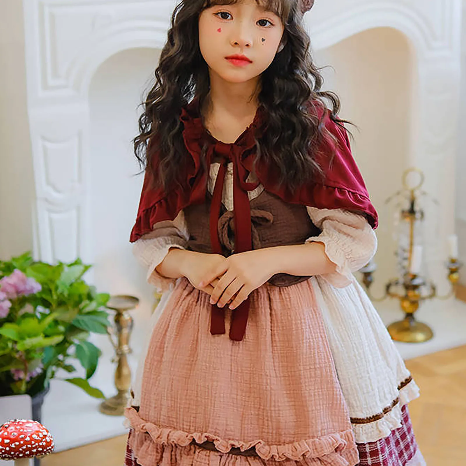 Costume d'Halloween Lolita GlaSweater pour Enfants, Robe Mignonne pour Bol, Cosplay Performance, Tenue de Noël pour Enfants, Pastorale