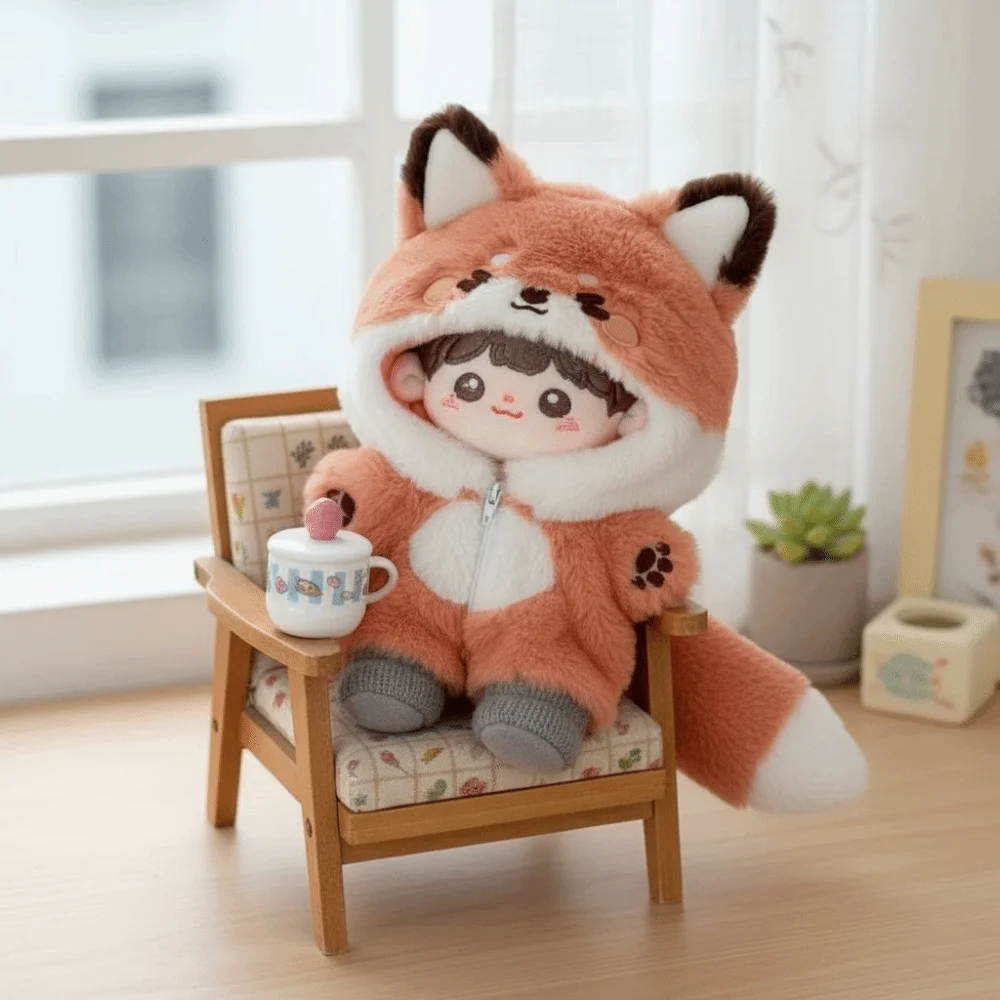 Niedliches Outfit 20cm Kleidung Fuchs Hase Tier Onesie Kleidung Kostüm Puppen Zubehör Spielzeug & Hobbys – Detail 7