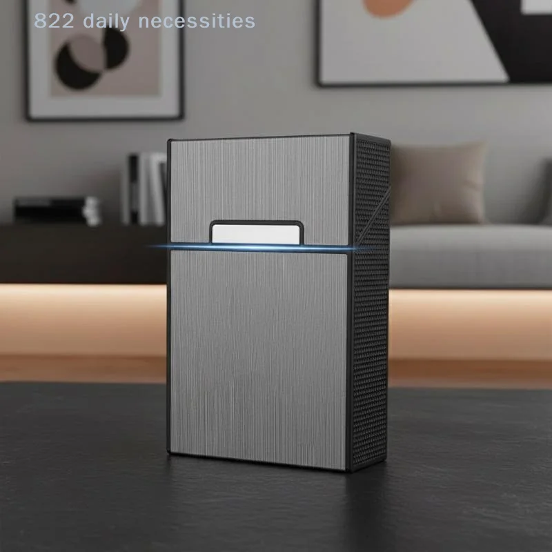 convenient1PC Metal Cigarette Case 20 Cigarette Capacity Crush Proof For Daily Commute Outdoor Use Portable cigarette box