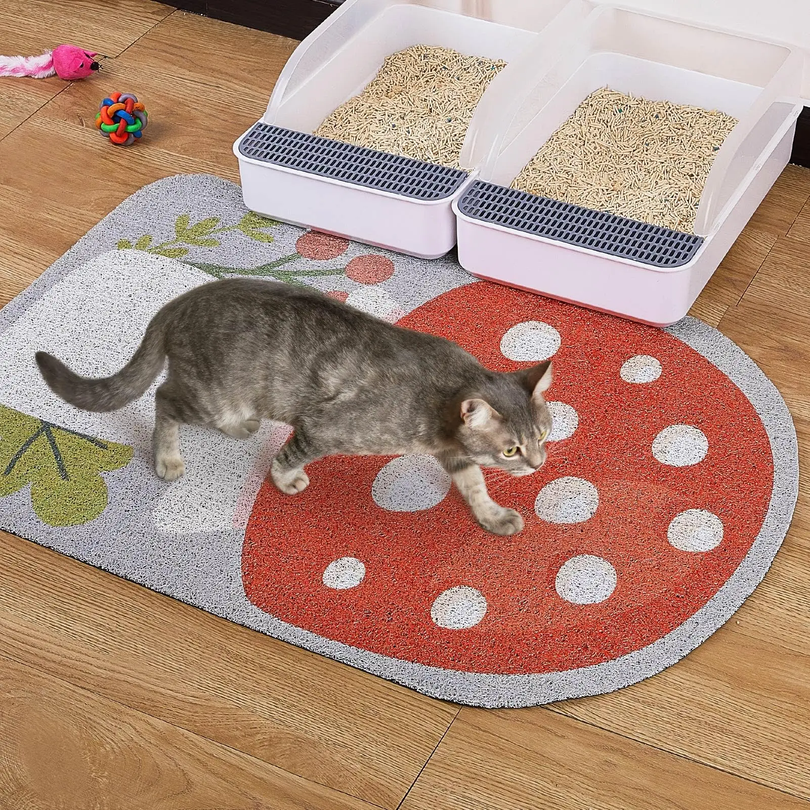 

Mushroom Cat Litter Mat Large Litter Mat for Cat Litter Trapping Mat Litter Box Mat