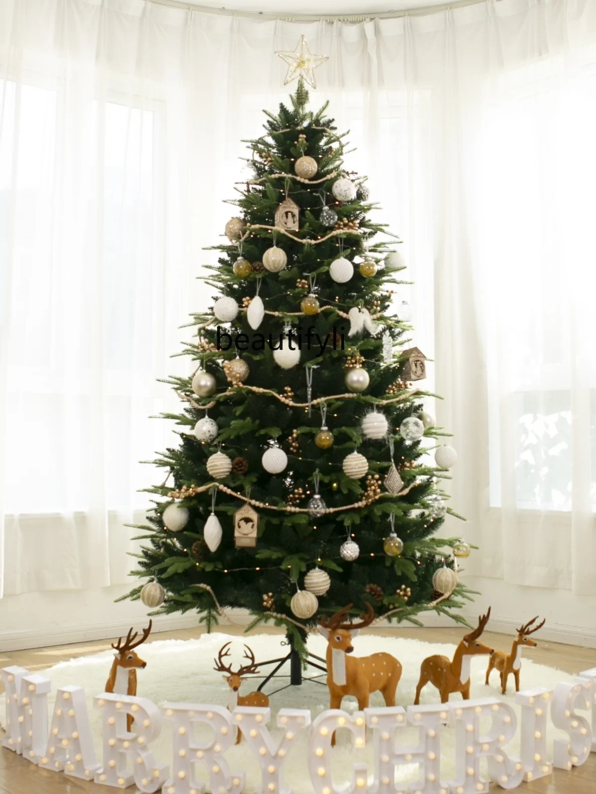 

YH Christmas tree large household package, advanced snow encryption luminous package, large scene arrangement