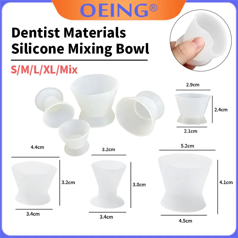 Dental Self-curing Silicone Cup; Rubber Mixing Bowl; Bonding Powder Mixing Cup; Suitable for High-temperature Sterilization