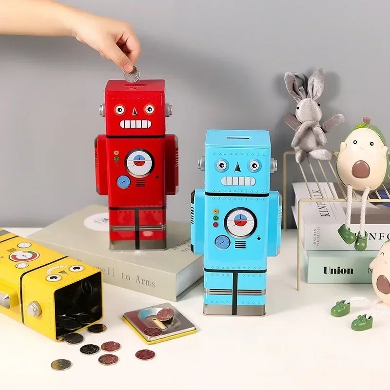 Creative Cartoon Robot Piggy Bank, Children's Change Coin Piggy Bank Can Be Used As Children's Room Decoration Ornament