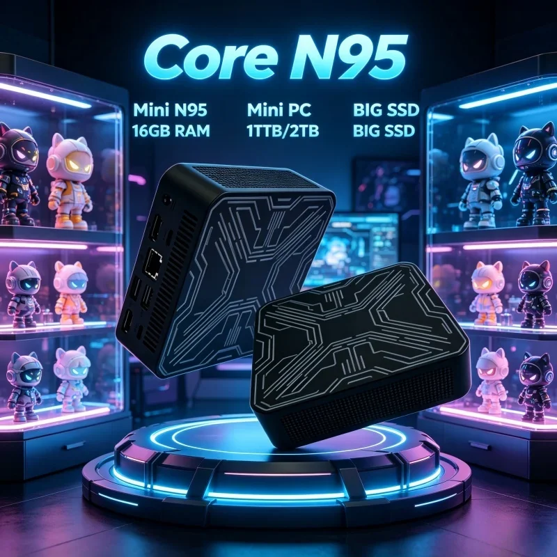 New Arrival 2026 Core  N95  BT5.2 WiFi6 Portable Mini PC Computer16GB RAM 1TB/2TB BIG SSD Gaming Computer  office Desktop