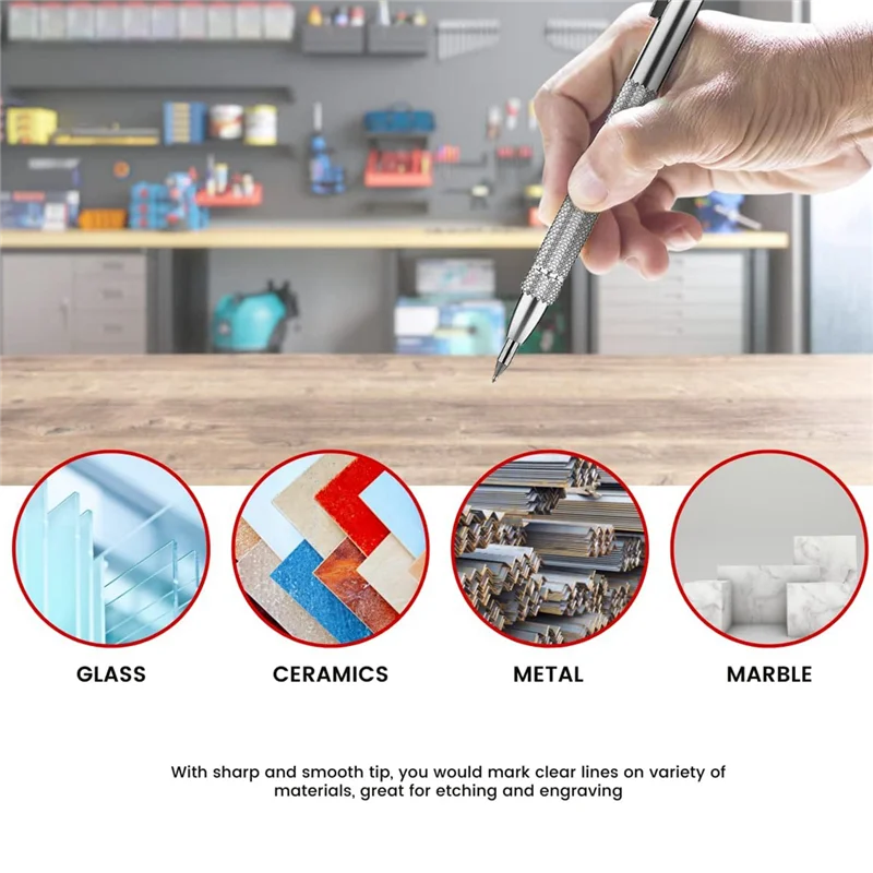 Metal Scribe Replacement Marking Tip, Aluminium Engraving Pen For Glass/Ceramics/Metal Sheet