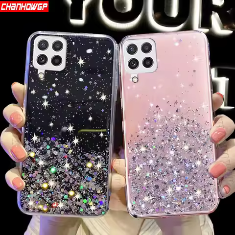Soft Bling Sequins Phone Case For Samsung Galaxy A33 A53 A13 A03S A03 Core A12 A22 A32 A42 A52 A72 5G 4G Glitter TPU Back Cover