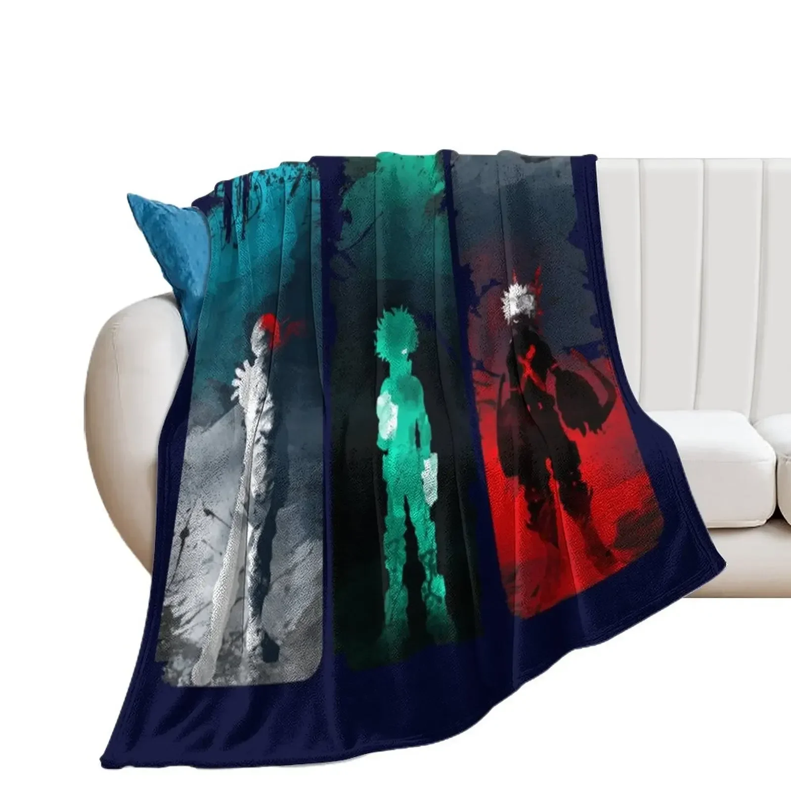 

Three Hero For You Throw Blanket Sofas manga Blankets