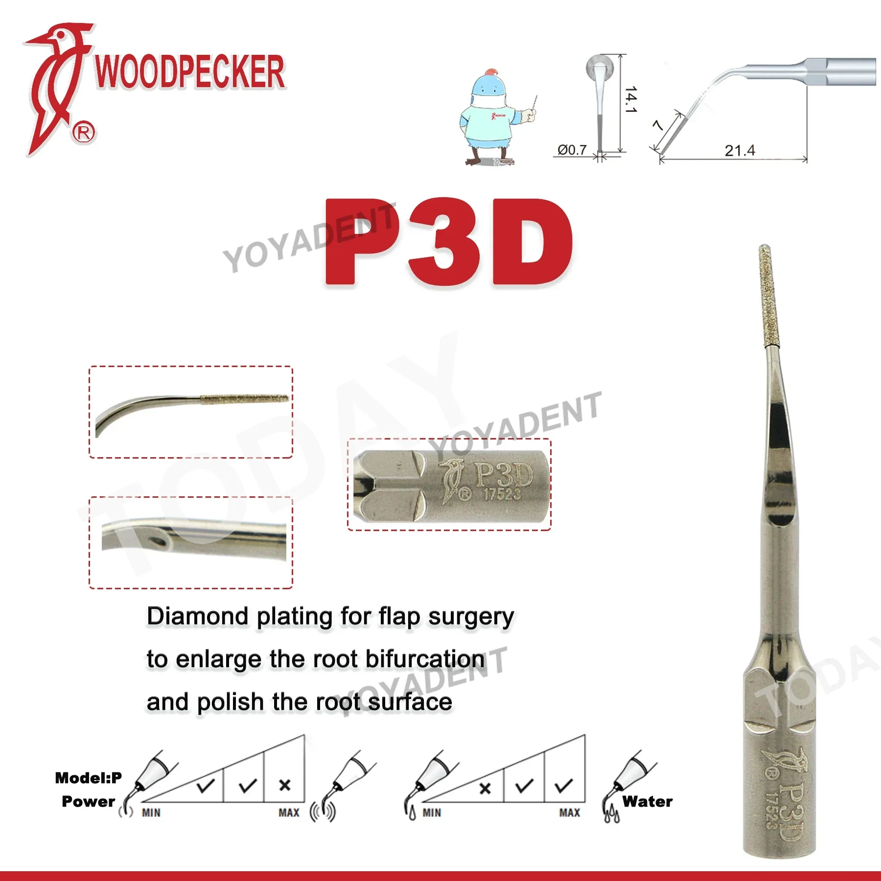 Specht Tandheelkundige Ultrasone Piezo Scaler Handstuk LED HW-5L Scaling Tips Fit UDS EMS Ultrasone Scaler Tandheelkundige Gereedschappen