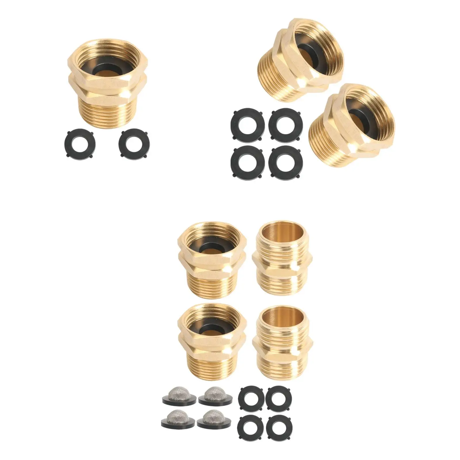 Durable Brass Garden Hose Connector Replacement Fitting Attachment for Pipe Joiner Irrigation Accessory
