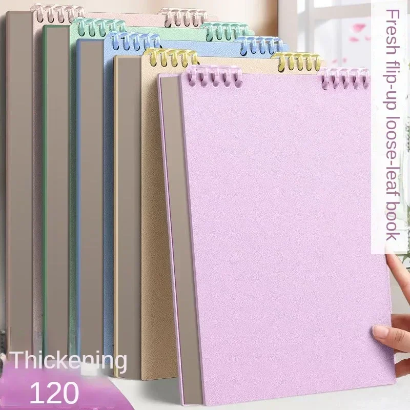 A5 60 Sheets Thick Notebook Spiral Binding Loose-leaf Notebooks with Lines Pages for Students School Office Stationery Supplies