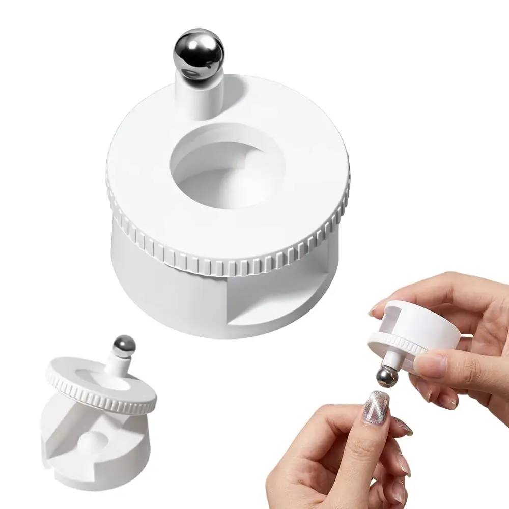 Rotating Cat Eye Nail Magnet 360 Degree Wide Light Glass Bead Effect Magnetic Tool for Gel Polish DIY Manicure Art Accessories