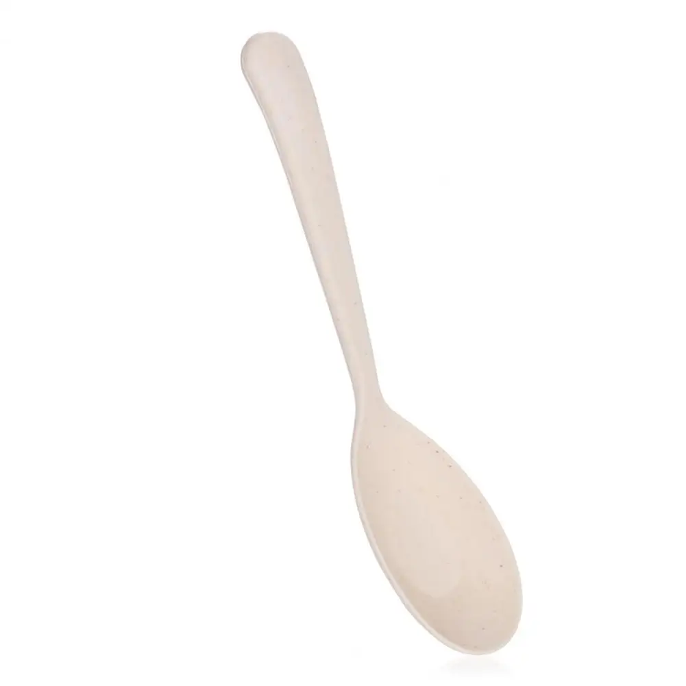 Soup Spoon Porridge Spoon Eco-friendly Long Handle Plastic Microwave Dishwasher Safe  Kids Tableware