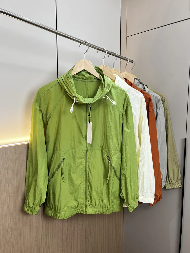 

Dopamine Color Summer Unisex Breathable Hooded Sunscreen Jacket Lightweight Outdoor UPF Sun Protection Coat Casual Outerwear