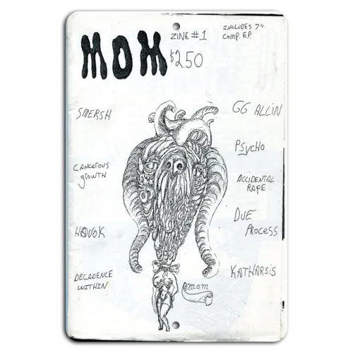 1p,Vintage MOM Zine #1: Punk Art & Spirit Metal Sign