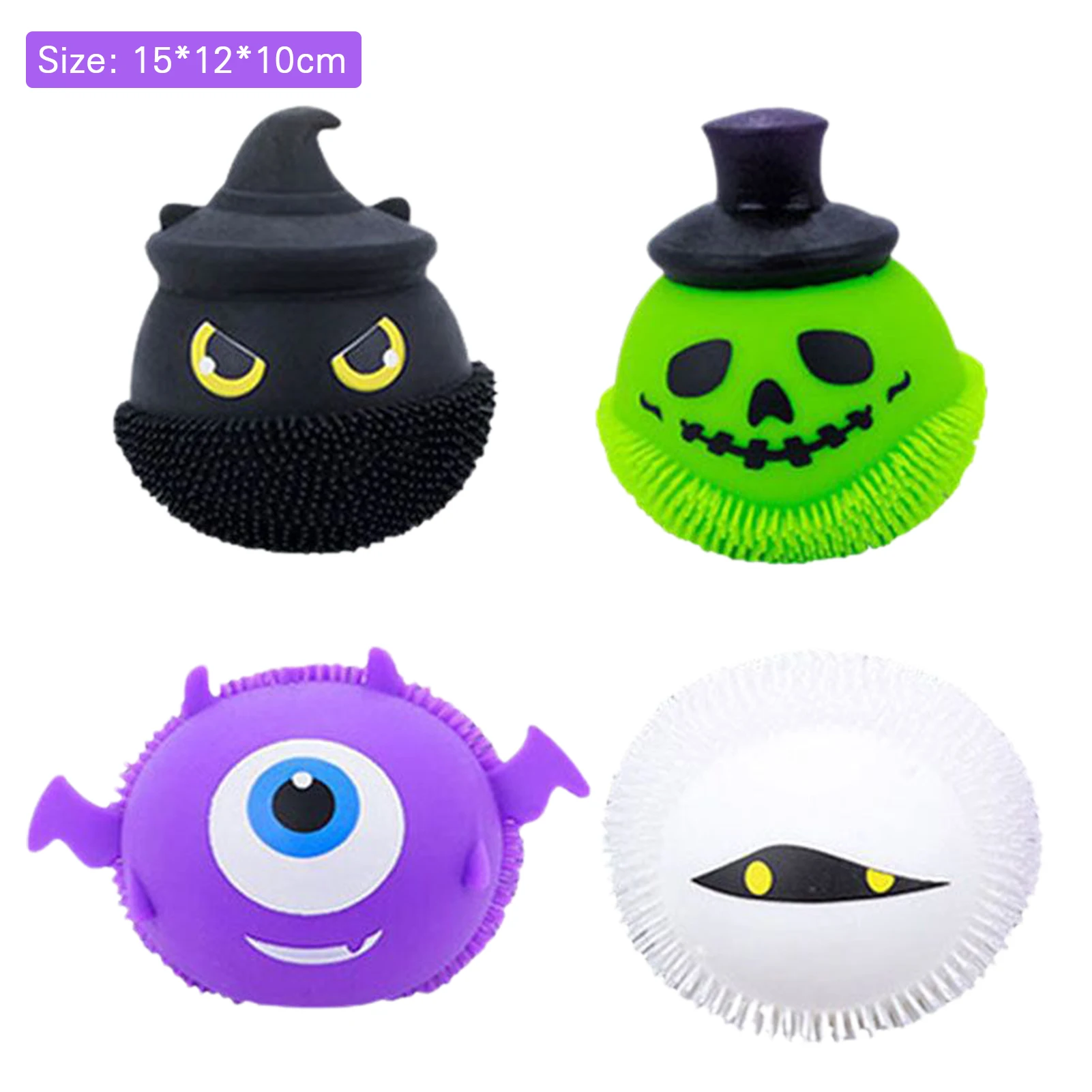 Glowing Halloween Little Devil Squeeze Toy Creative Soft TPR Ball Decompression