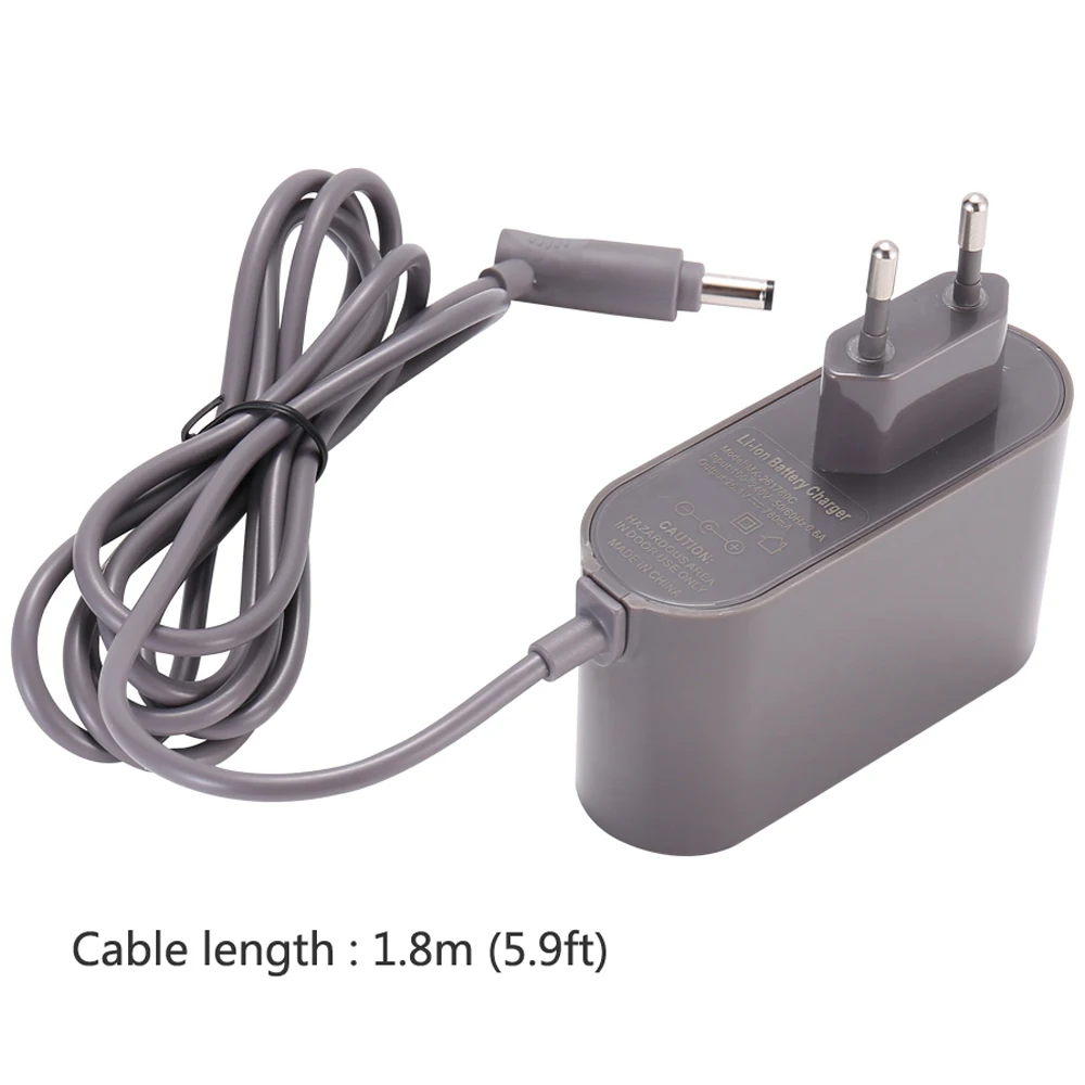 Adaptador de carga para Dyson V6 V7 V8, adaptador de cable de fuente de alimentación al vacío, enchufe europeo