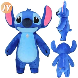 MINISO Disney Costume gonfiabile Lilo & Stitch blu di alta qualità Street Mickey Mouse Mascot Costume Cosplay indumento gonfiabile