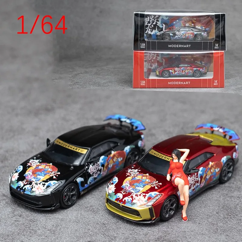 Diecast 1/64 Scale Nissan GTR50 Model Car China Red Alloy Car Model Toys for Boys Original Box