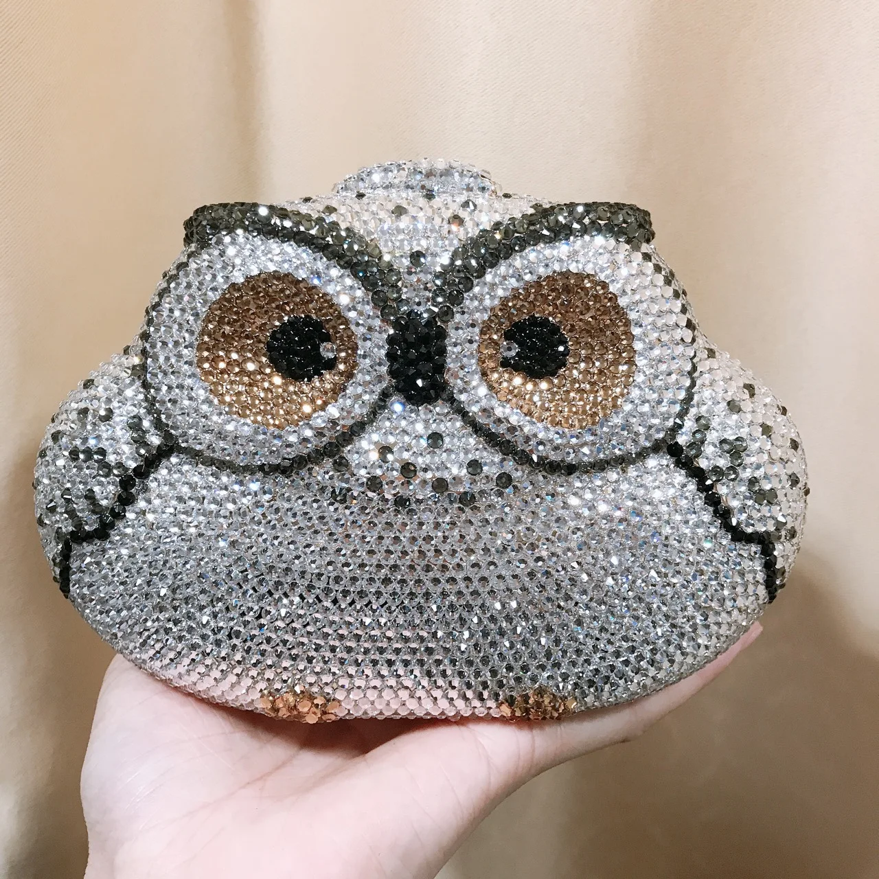Cartoon Owl Crystal Bag Hard Box Studded With Diamonds Dinner Animal Modeling Banquet Clutch Evening Bag Bolso Diseñador De Lujo