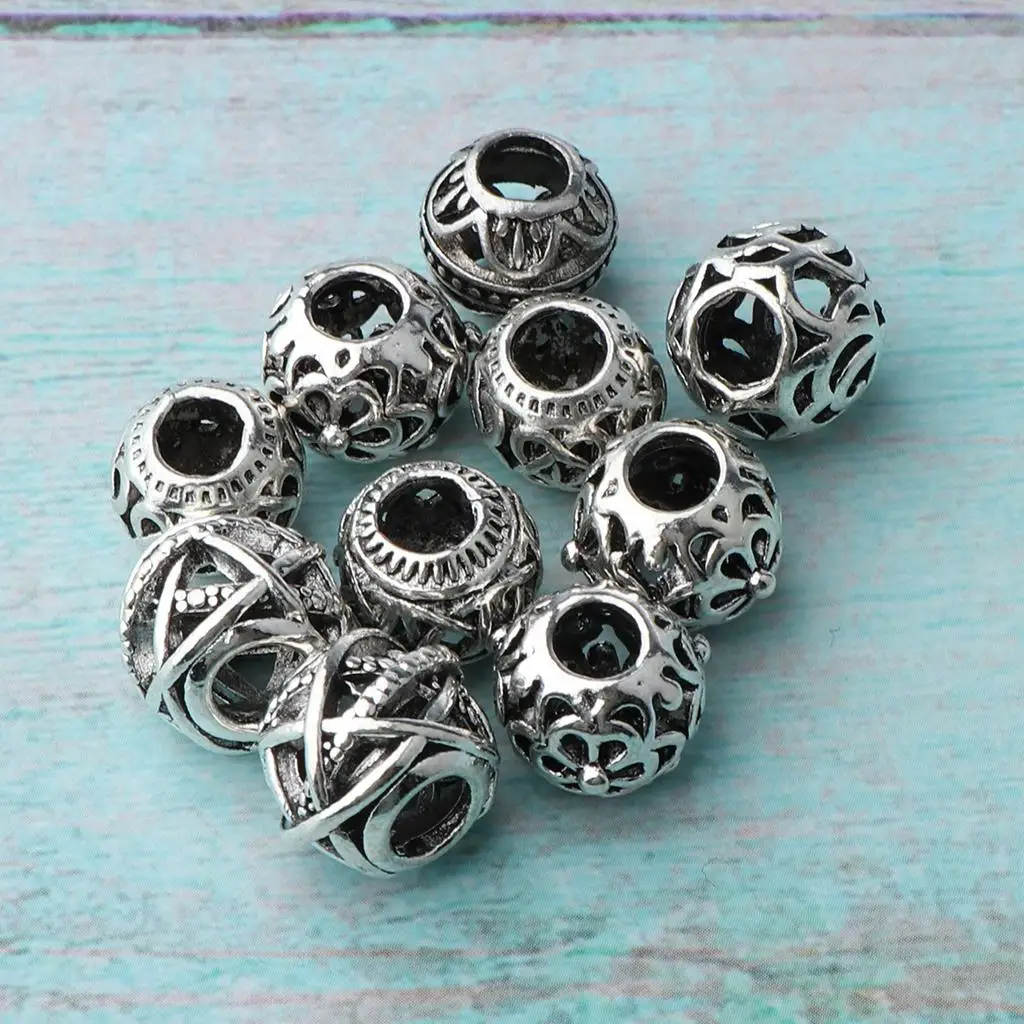 10x Alloy Beads DIY Jewelry Found Accessories for Making Necklace Bracelet